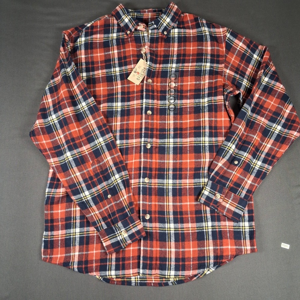 RedHead Brand Co. Long Sleeve Plaid Flannel Button Down Shirt